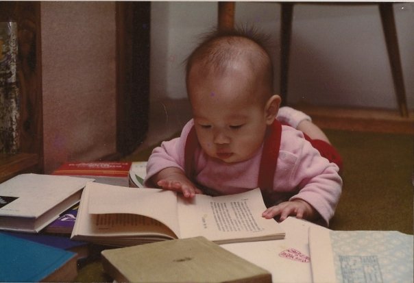 Me, full on erudite in Chinese, circa 1983.